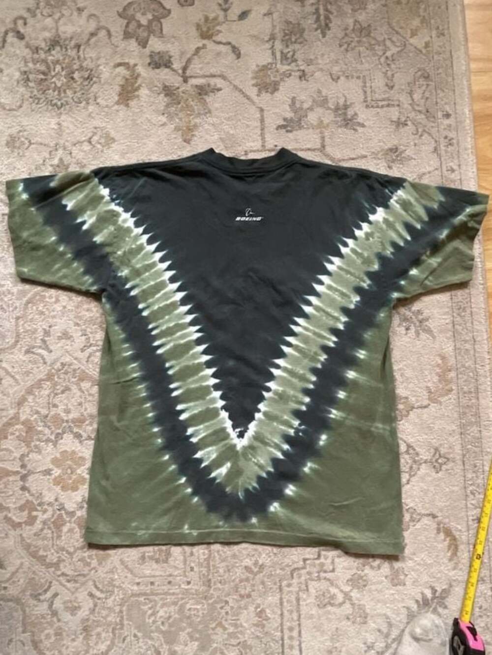 Vintage 90s Liquid Blue US Marines Tie-Dye T-Shirt with Boeing Logo - Picture 5 of 5
